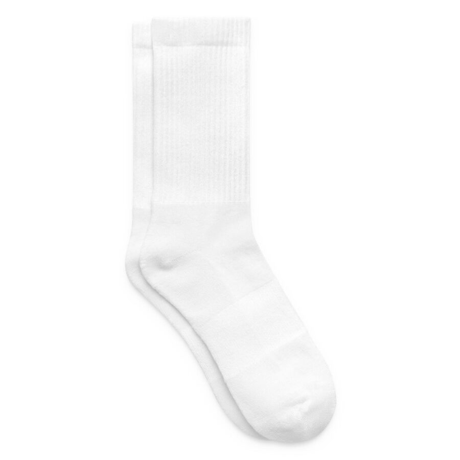 Chaussettes personnalisées, le produit seul sur fond neutre