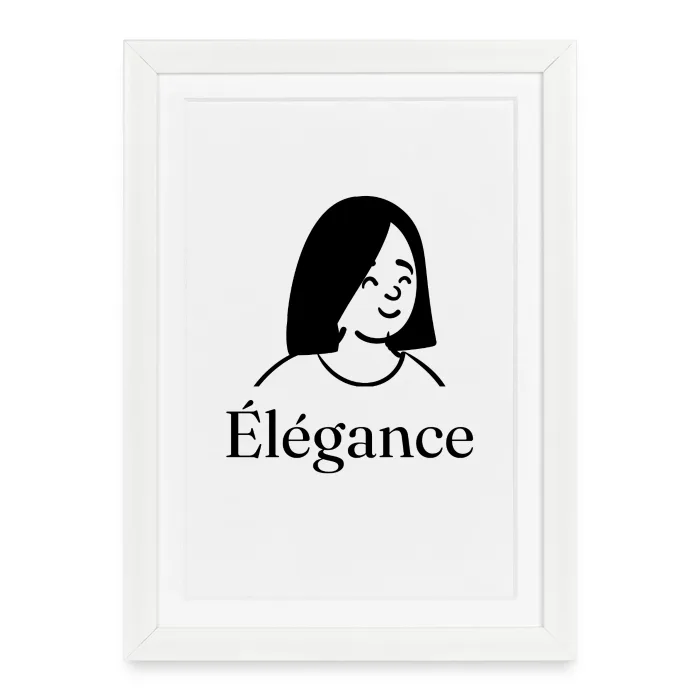 Affiche encadrée personnalisée au prénom, cadeau chic