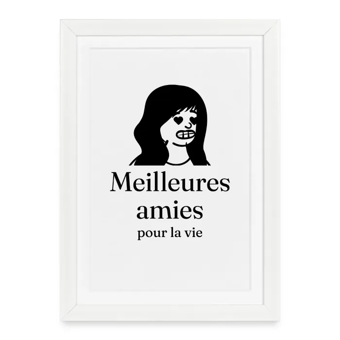 Affiche encadrée personnalisée au prénom, cadeau pour sa meilleure amie