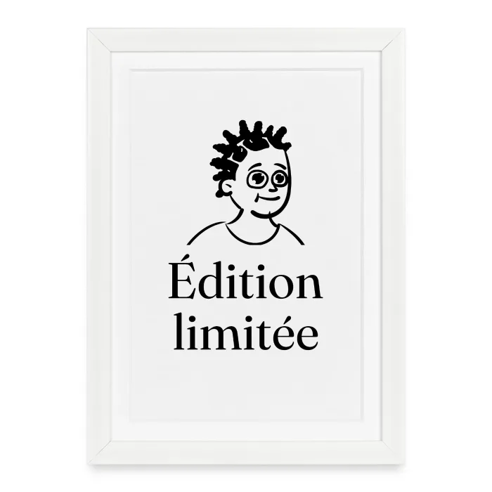 Affiche encadrée personnalisée au prénom, cadeau original