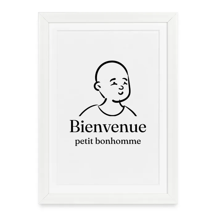 Affiche encadrée personnalisée au prénom, cadeau de naissance