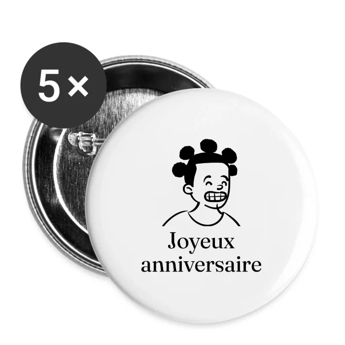 Badges personnalisés au prénom, cadeau d’anniversaire