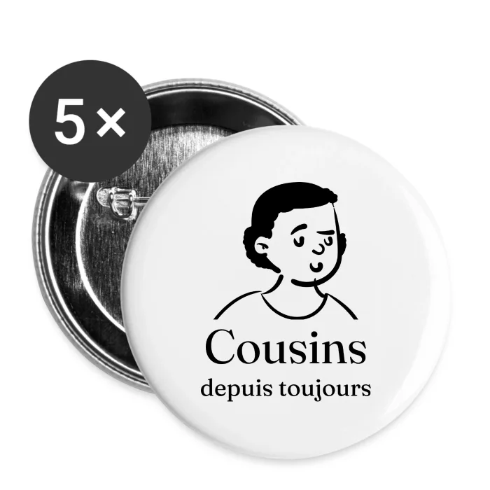 Badges personnalisés au prénom, cadeau pour un cousin ou une cousine