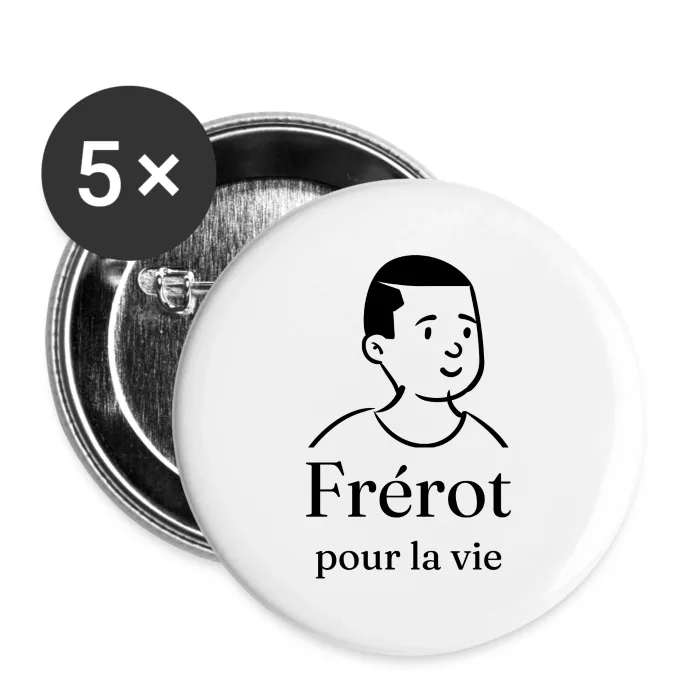 Badges personnalisés au prénom, cadeau pour son frère