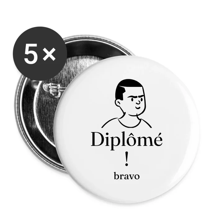 Badges personnalisés au prénom, cadeau pour une remise de diplôme