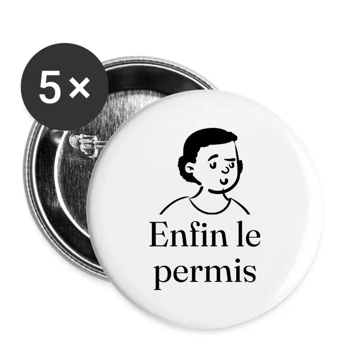 Badges personnalisés au prénom, cadeau pour le permis de conduire