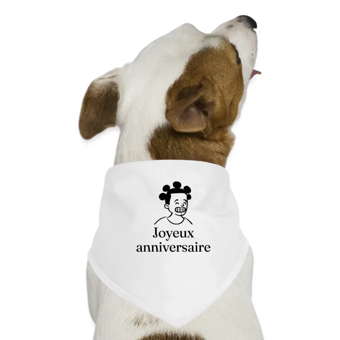 Bandana pour chien personnalisé au prénom, cadeau d’anniversaire