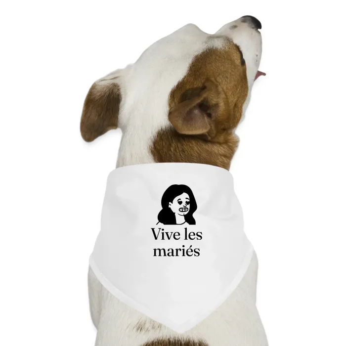 Bandana pour chien personnalisé au prénom, cadeau de mariage
