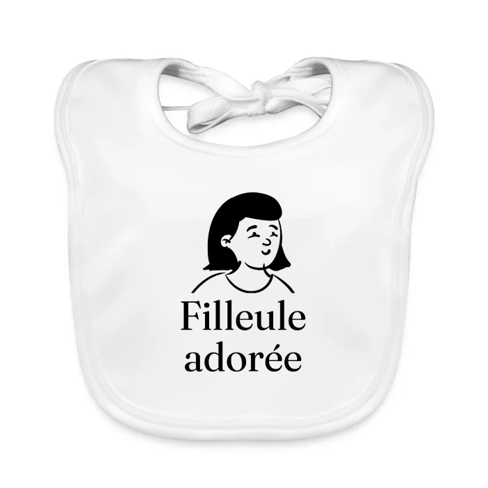 Bavoir bébé personnalisé au prénom, cadeau pour un filleul ou une filleule