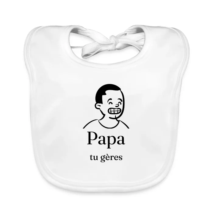 Bavoir bébé personnalisé au prénom, cadeau pour la fête des pères