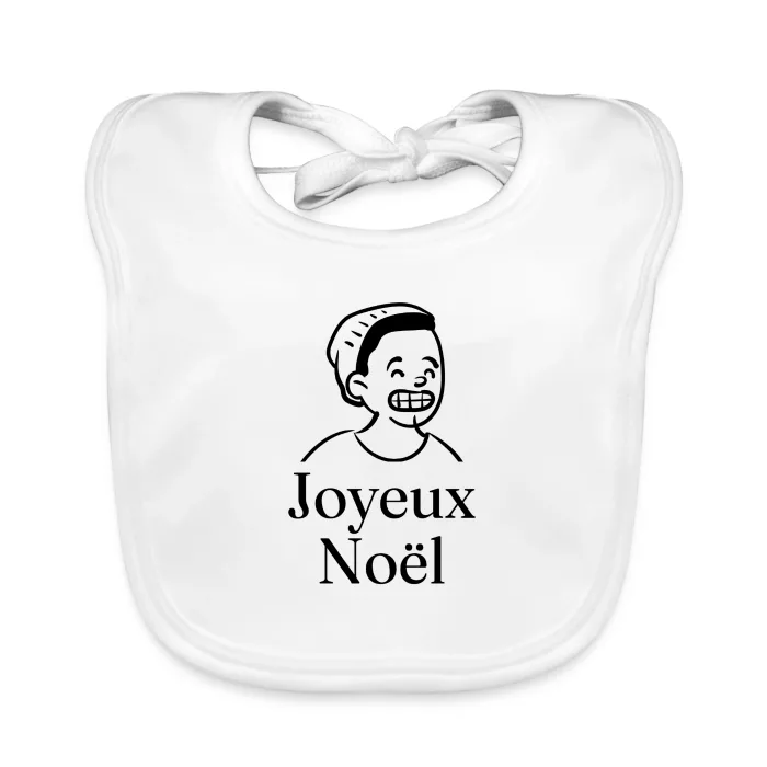 Bavoir bébé personnalisé au prénom, cadeau pour Noël