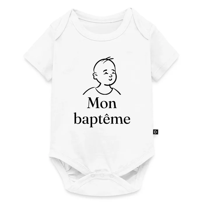 Body bébé personnalisé au prénom, cadeau de baptême