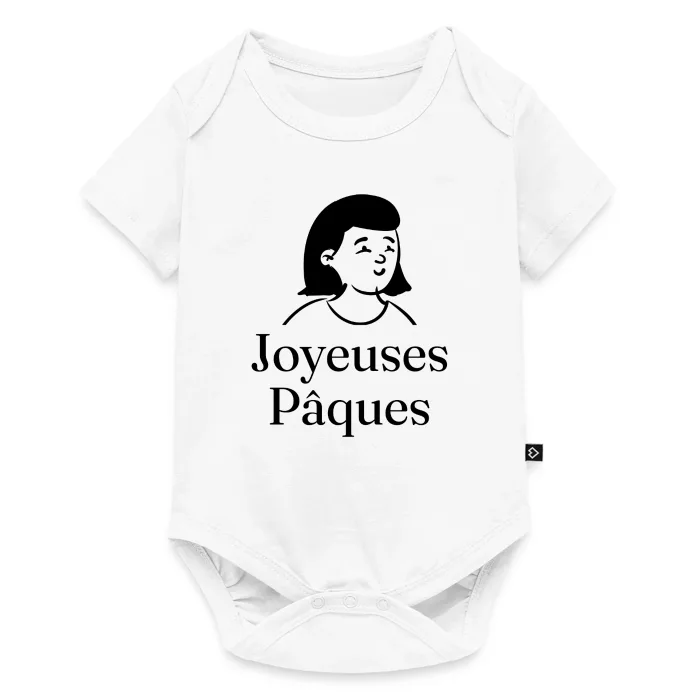Body bébé personnalisé au prénom, cadeau pour Pâques