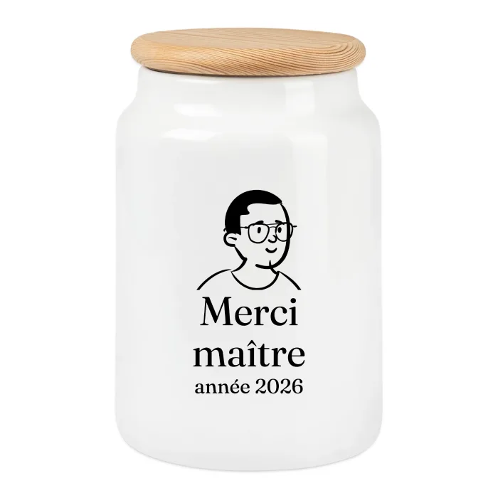 Boîte à biscuits personnalisée au prénom, cadeau pour le maître
