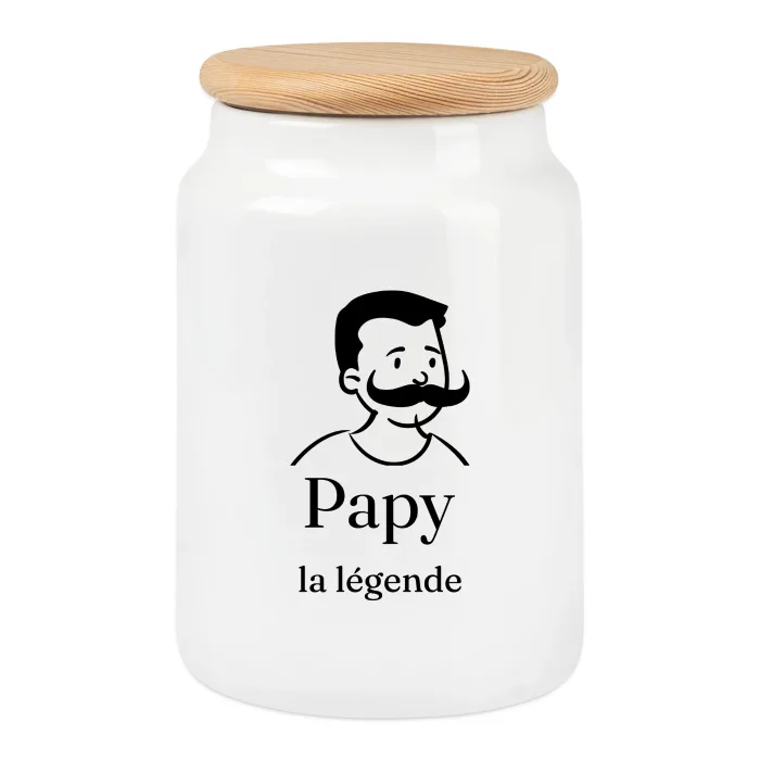 Boîte à biscuits personnalisée au prénom, cadeau pour papy
