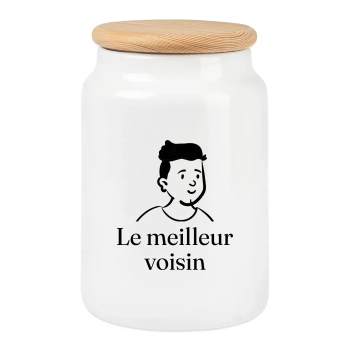 Boîte à biscuits personnalisée au prénom, cadeau pour un voisin