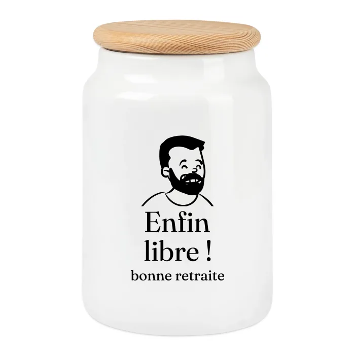 Boîte à biscuits personnalisée au prénom, cadeau pour un départ à la retraite