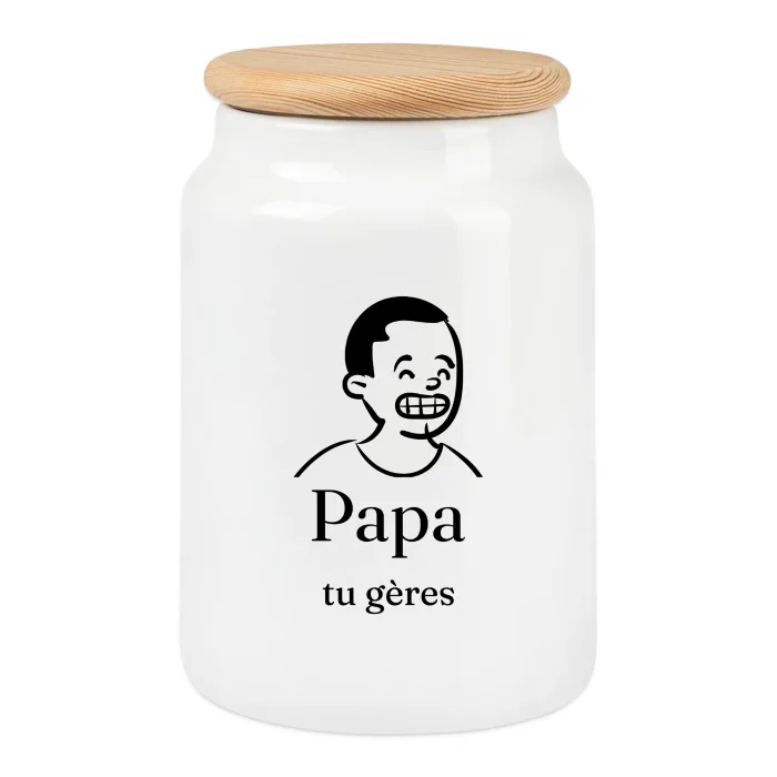 Boîte à biscuits personnalisée au prénom, cadeau pour la fête des pères