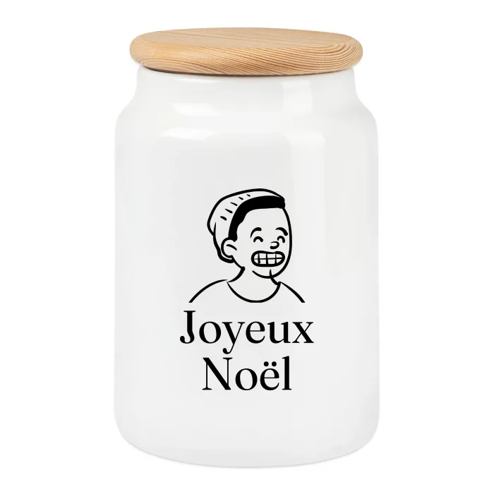 Boîte à biscuits personnalisée au prénom, cadeau pour Noël