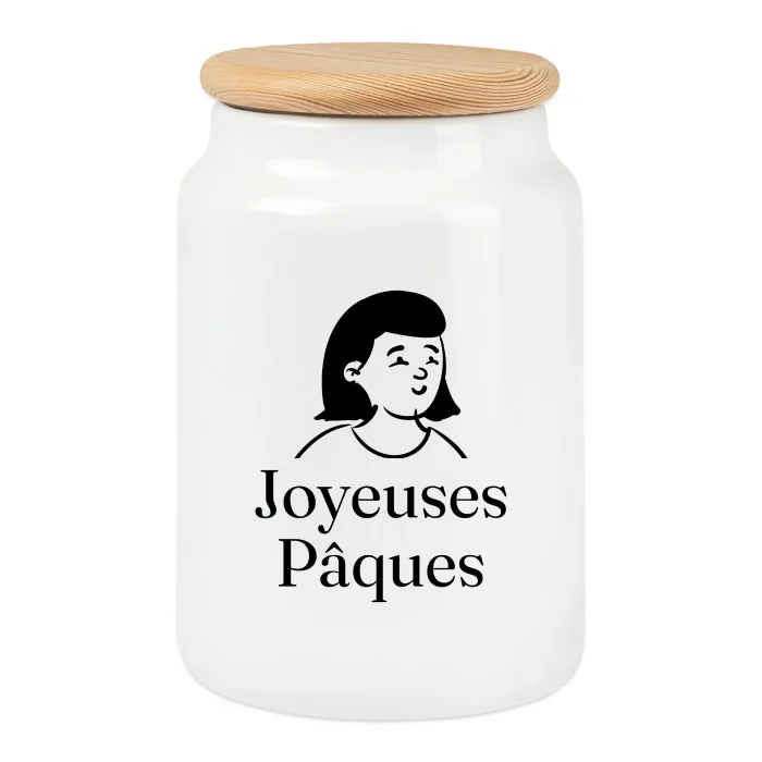 Boîte à biscuits personnalisée au prénom, cadeau pour Pâques