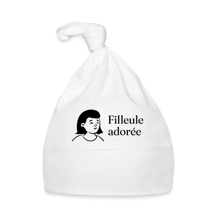 Bonnet bébé personnalisé au prénom, cadeau pour un filleul ou une filleule