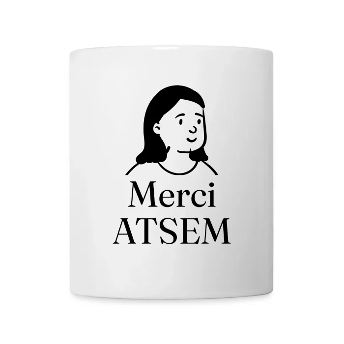 Mug personnalisé au prénom, cadeau pour l’ATSEM