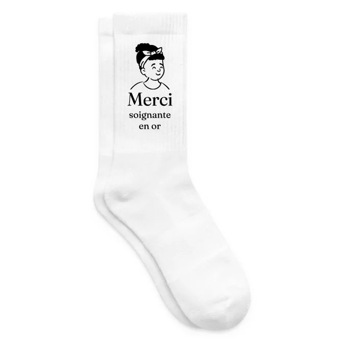 Chaussettes personnalisées au prénom, cadeau pour infirmières et soignants