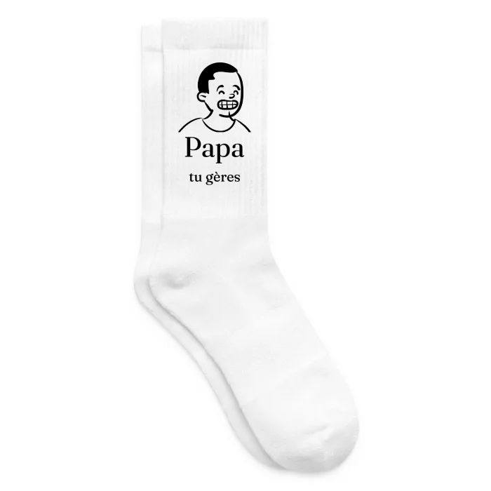 Chaussettes personnalisées au prénom, cadeau pour papa