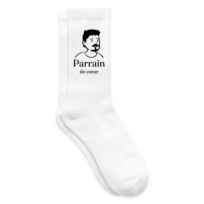 Chaussettes personnalisées au prénom, cadeau pour son parrain