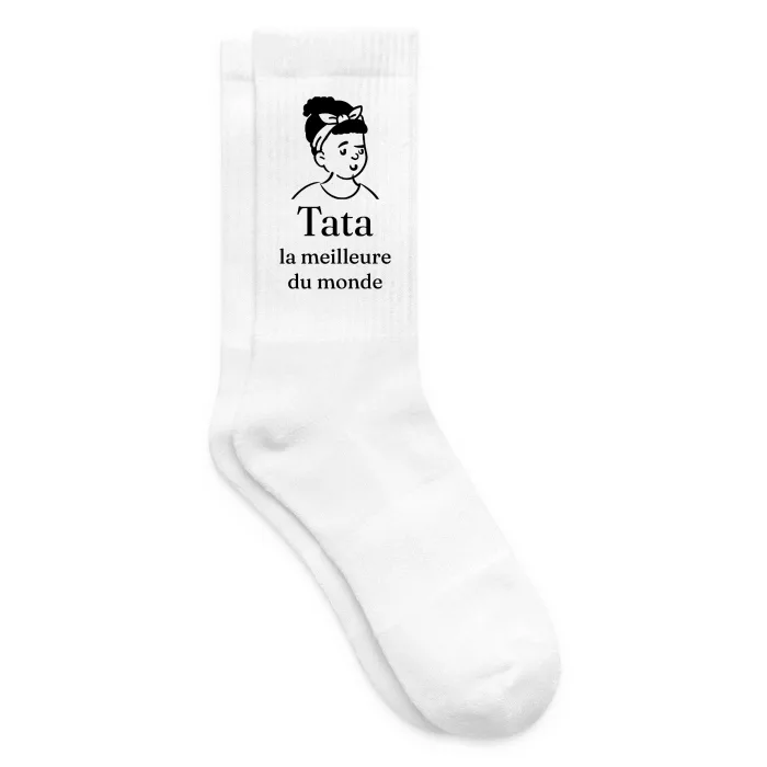 Chaussettes personnalisées au prénom, cadeau pour tata
