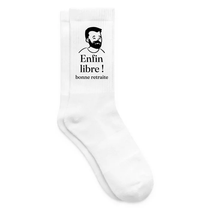 Chaussettes personnalisées au prénom, cadeau pour un départ à la retraite