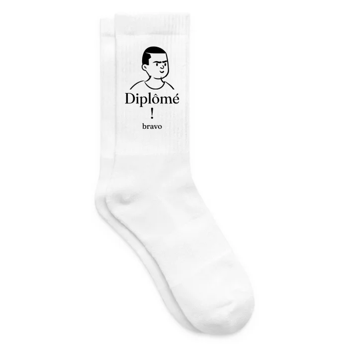 Chaussettes personnalisées au prénom, cadeau pour une remise de diplôme