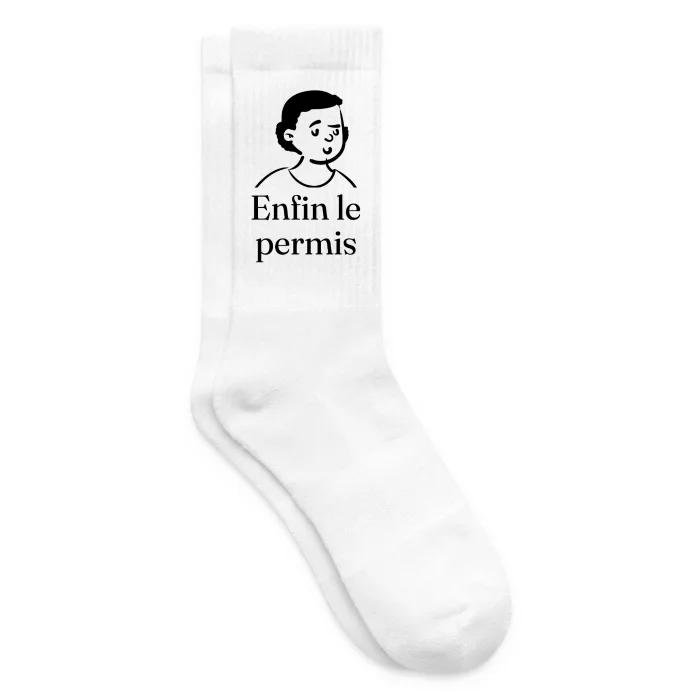 Chaussettes personnalisées au prénom, cadeau pour le permis de conduire