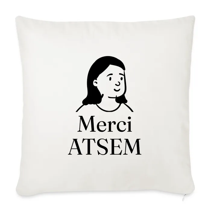 Coussin personnalisé au prénom, cadeau pour l’ATSEM