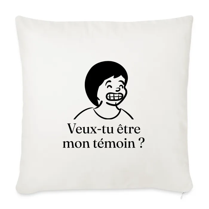 Coussin personnalisé au prénom, cadeau pour un témoin de mariage