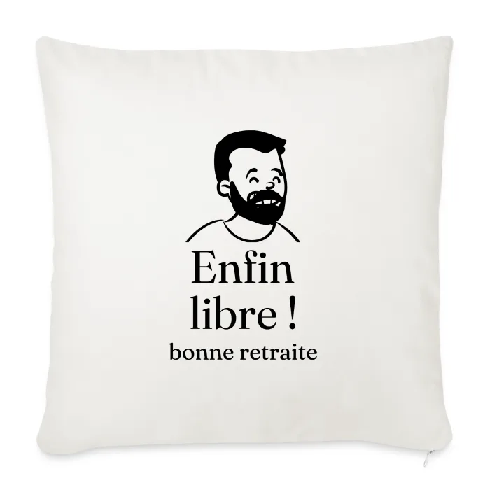 Coussin personnalisé au prénom, cadeau pour un départ à la retraite