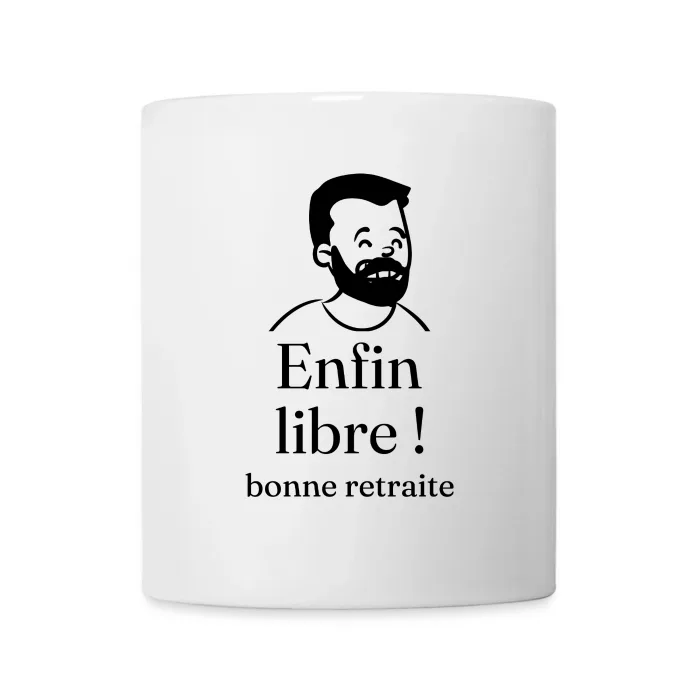 Mug personnalisé au prénom, cadeau pour un départ à la retraite