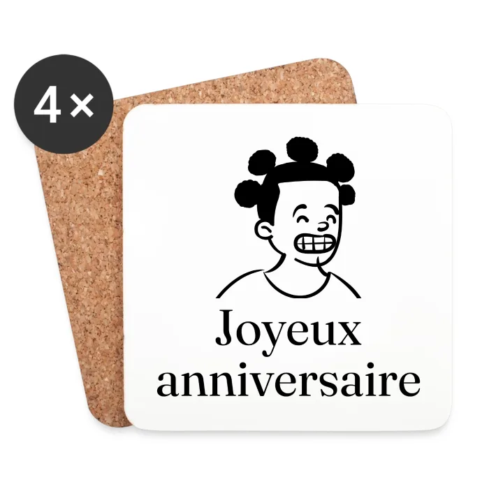 Dessous de verre personnalisés au prénom, cadeau d’anniversaire