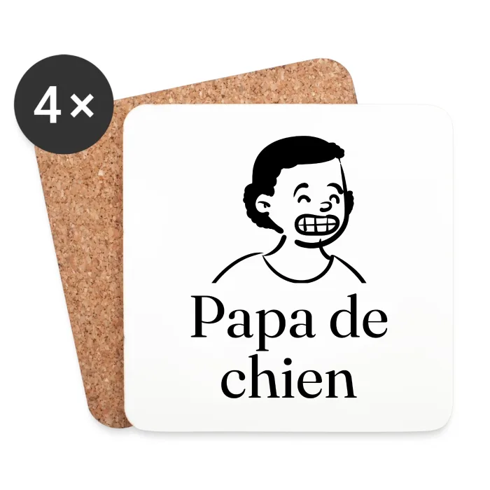 Dessous de verre personnalisés au prénom, cadeau pour les amoureux des chiens