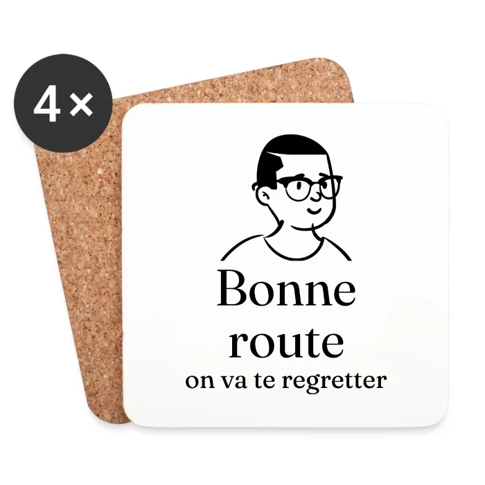 Dessous de verre personnalisés au prénom, cadeau pour un collègue