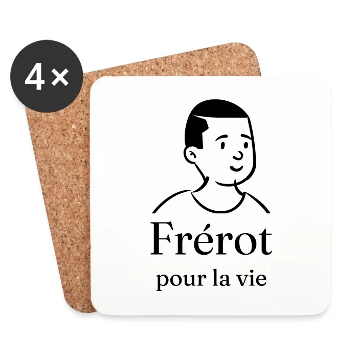 Dessous de verre personnalisés au prénom, cadeau pour son frère