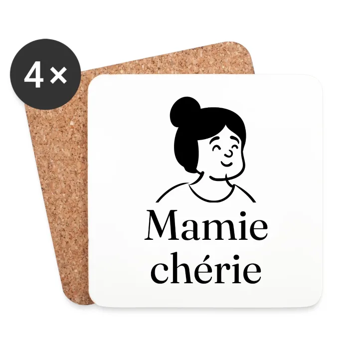 Dessous de verre personnalisés au prénom, cadeau pour la fête des grands-mères