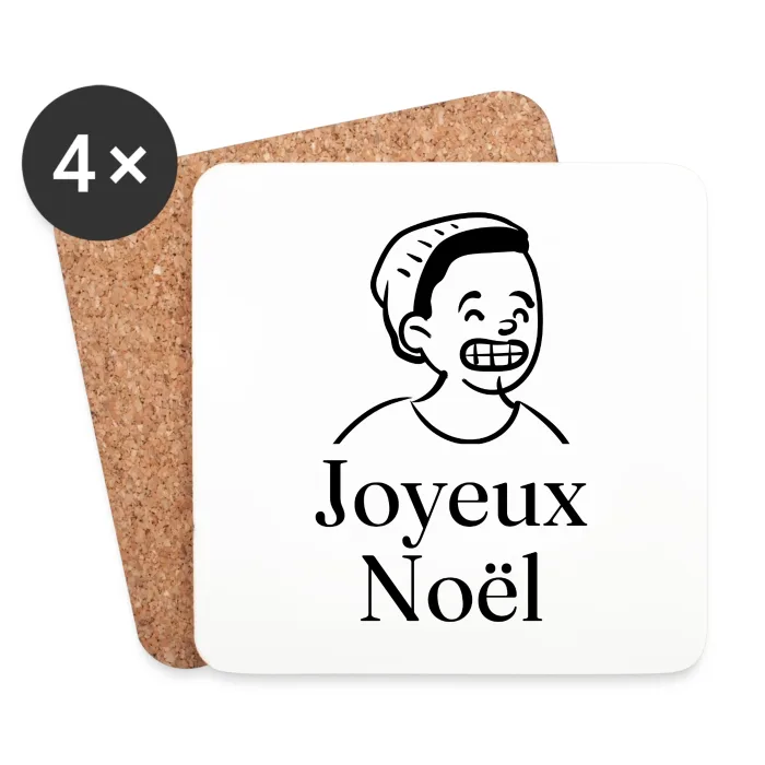 Dessous de verre personnalisés au prénom, cadeau pour Noël