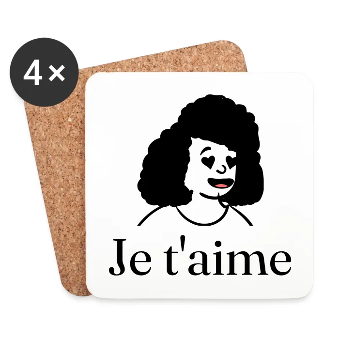 Dessous de verre personnalisés au prénom, cadeau pour la Saint-Valentin