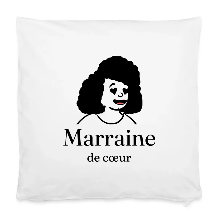 Housse de coussin personnalisée au prénom, cadeau pour sa marraine