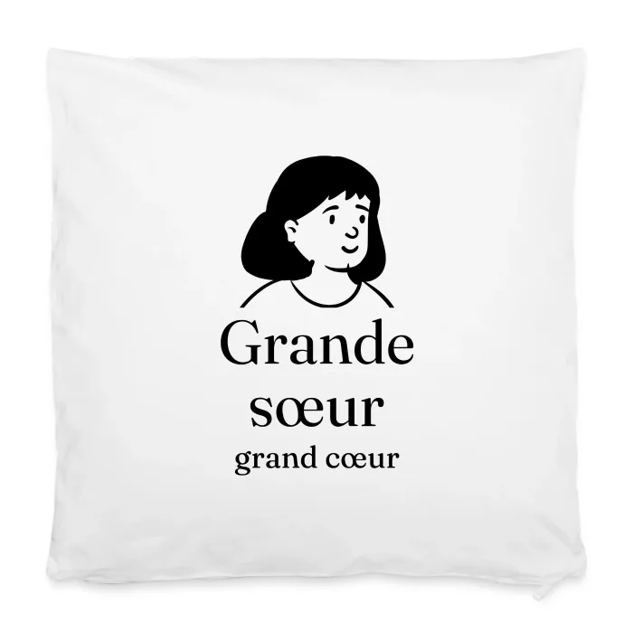 Housse de coussin personnalisée au prénom, cadeau pour sa sœur
