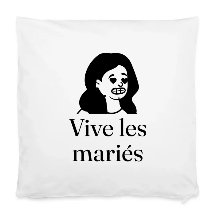 Housse de coussin personnalisée au prénom, cadeau de mariage