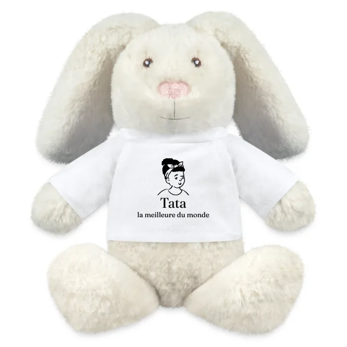 Peluche lapin personnalisée au prénom, cadeau pour tata