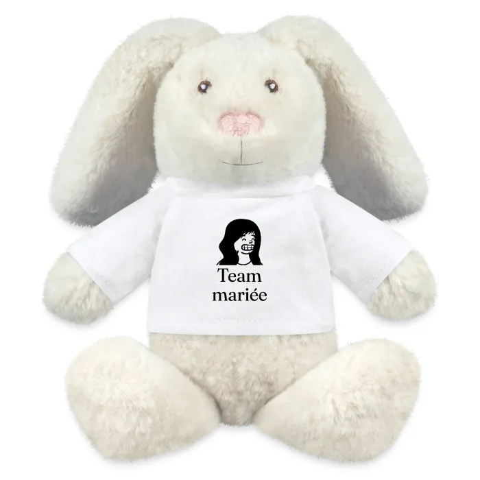 Peluche lapin personnalisée au prénom, cadeau pour un EVJF