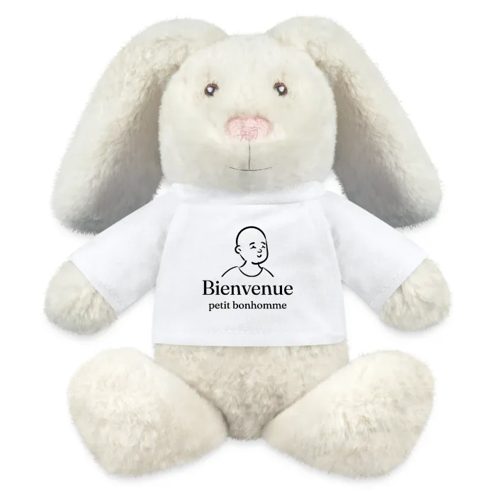 Peluche lapin personnalisée au prénom, cadeau de naissance